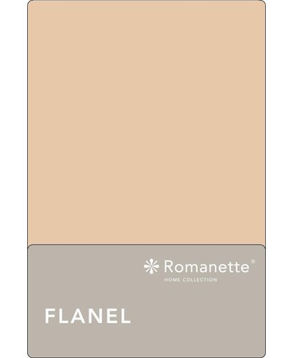Romanette flanellen laken - Zand - 2-persoons (200x260 cm)