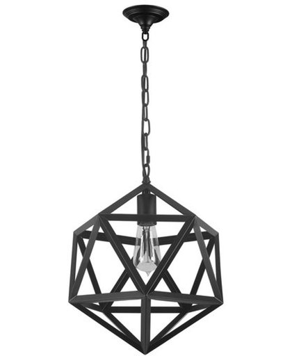 Industrieel Metalen Polyhedron Hanglamp Zwart