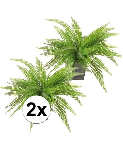 2x Groene Varen kunstplant 33 cm in pot - Kunstplanten
