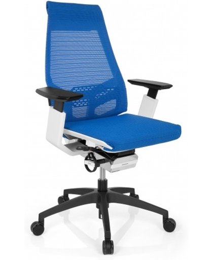 hjh office Genidia Smart White - Bureaustoel -  Netstof - Blauw