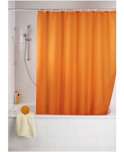 Uni - Douchegordijn - Polyester - Anti Schimmel - 180x200 cm - Oranje