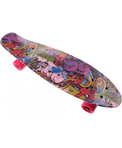 Toi-toys Skateboard Met Graffiti-print 60 Cm Roze