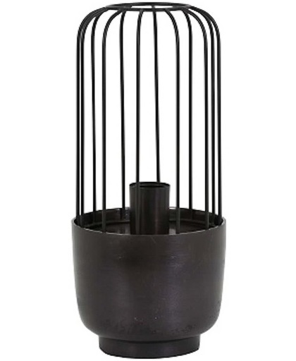 Tafellamp Corrado mat zwart + antiek brons