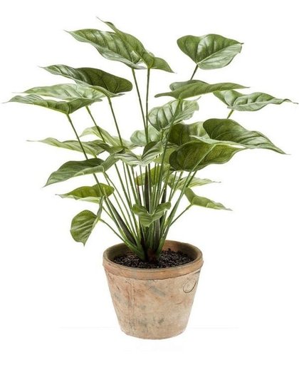 Kunstplant anthurium groen in pot 50 cm - Kamerplant groen anthurium