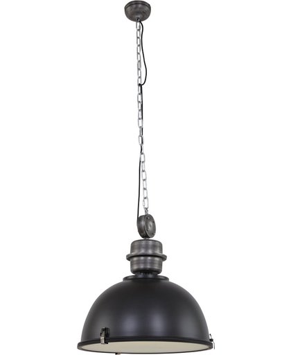 Industriële eettafellamp Steinhauer Bikkel XXL zwart ø52 cm