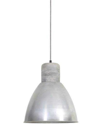 Light & Living Hanglamp  ISMAY Ø31x42 cm  -  oud zilver met grijze houten kop
