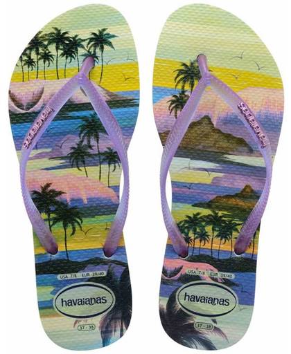 Havaianas slippers slim paisage mentha green - maat 35/36- dames -