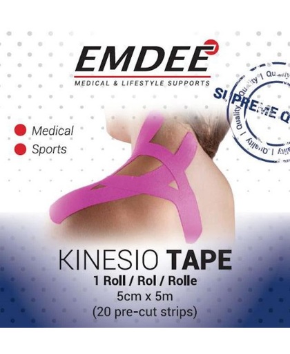 EMDEE kinesiology tape roze 5 mt