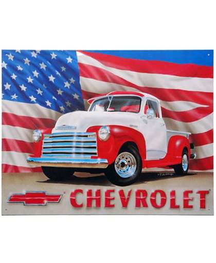 Metalen wandplaat Chevrolet USA