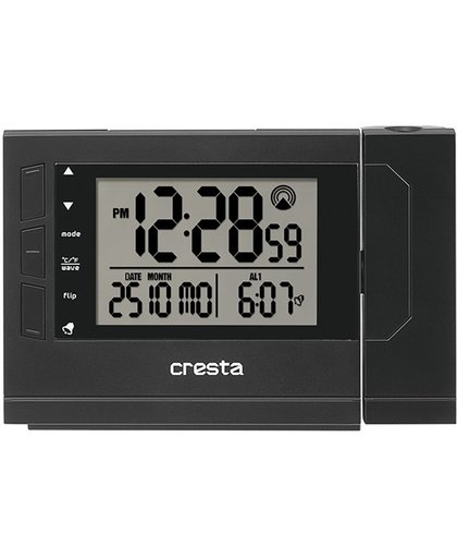 Cresta Zendergestuurde digitale wekker met projectie PRC280 Zwart