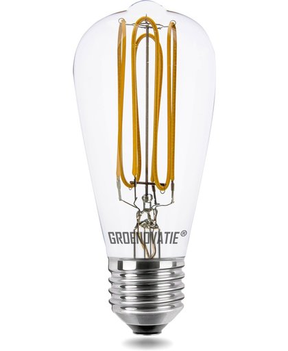 E27 LED Filament Rustikalamp 6W Spiral Extra Warm Wit Dimbaar
