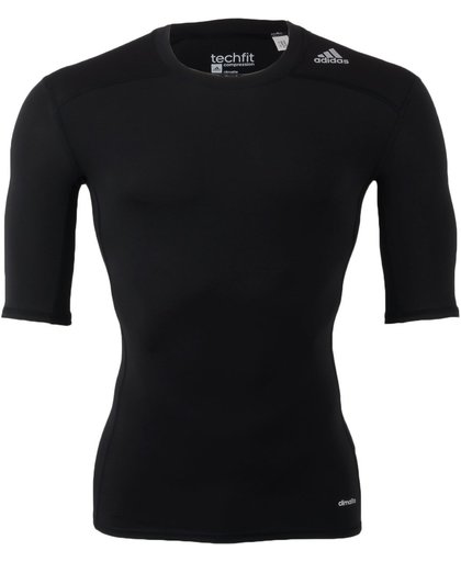 adidas Techfit Base Tee - Sportshirt - Heren - XL - Black