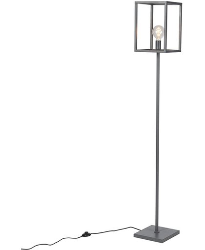QAZQA Cage - Vloerlamp - 1 lichts - H 1710 mm - goud/messing
