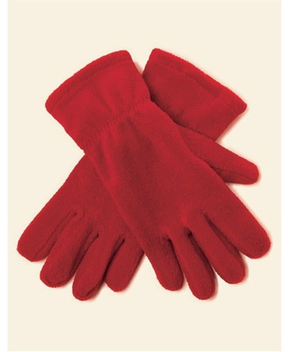 Rode fleece handschoenen M/l