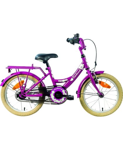 Bike Fun Patchwork - Fiets - Meisjes - Fuchsia - 16 Inch