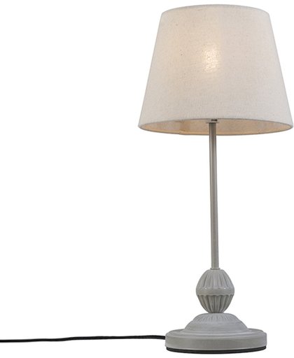 QAZQA Charm - Tafellamp - 1 lichts - mm - grijs