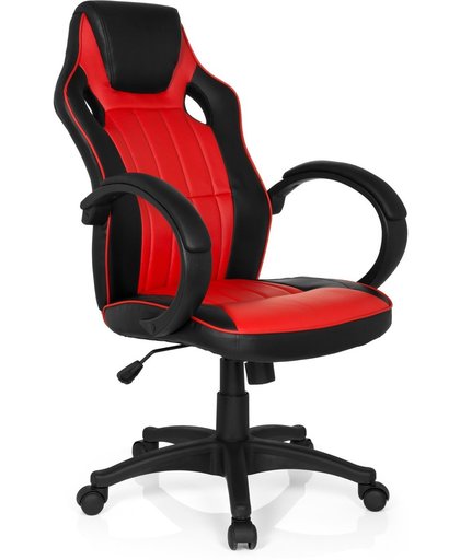 hjh office Gaming Pro 100 - Bureaustoel - Kunstleder - Zwart / rood