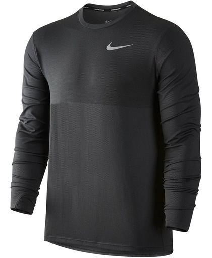 Nike Zonal Cooling Relay Hardloop Longsleeve Heren  Sportshirt performance - Maat XL  - Mannen - grijs