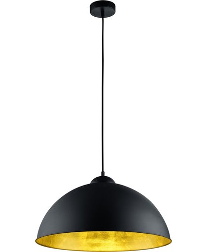 TRIO, Hanglamp, Romino II 1xE27, max.60,0 W Metaal, mat zwart, Armatuur: Metaal, mat zwart Ø:50,0cm, H:150,0cm