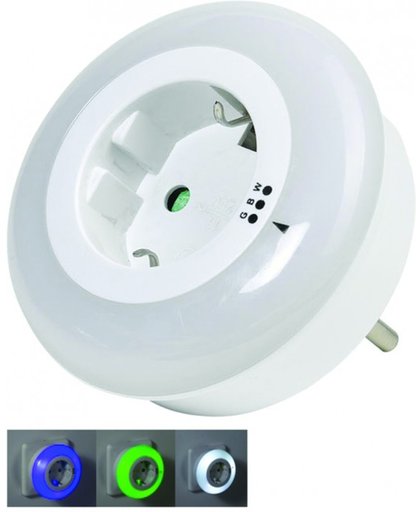 KOPP LED-nachtlamp als tussenstekker met 3 instelbare kleuren en schemersensor
