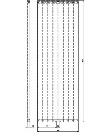 Plieger Perugia designradiator verticaal middenaansluiting