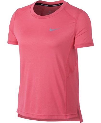 Nike Miler Top Short Sleeve Sportshirt Dames - Sea Coral/(Reflective Silv)