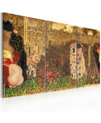 Schilderij - Gustav Klimt - Inspiratie 3 luik