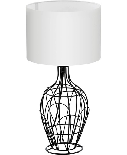 EGLO Fagona - Tafellamp - Draadlamp - 1 Lichts - Hoogte 635mm. - Zwart - Wit