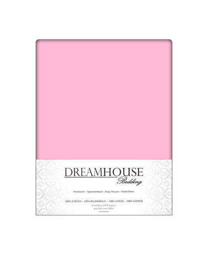 Dreamhouse Hoeslaken Katoen Roze-140 x 200 cm