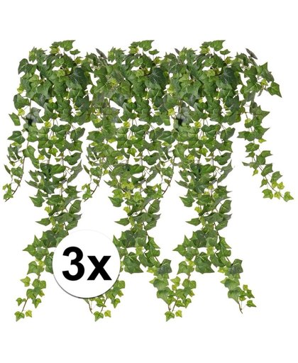 3x Groene klimop takken kunstplanten 65 cm