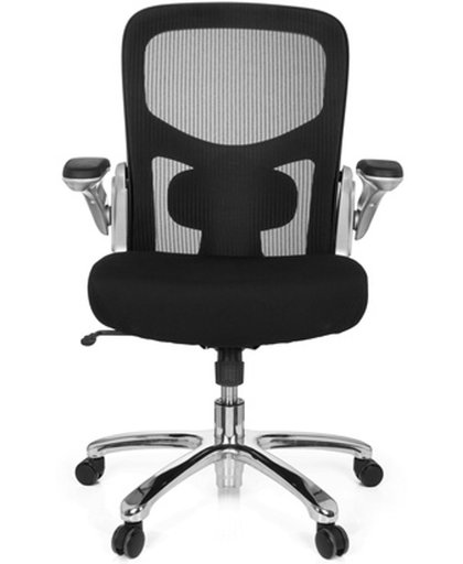 hjh office Instructor Silver  XXL - Bureaustoel -  Zware belasting stoel - Netstof /  stof - Zwart / zilver