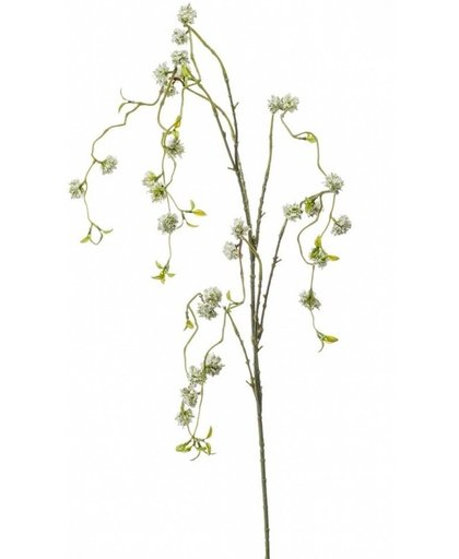 Kunst witte wilgen bloesemtak 105 cm - kunstbloem/ plant