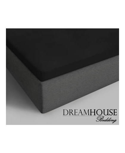Dreamhouse katoenen topper hoeslaken black - 1-persoons (90 cm) - zwart