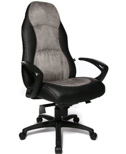 hjh office Speed Chair AL.F2 - Bureaustoel - Kunstleder - Zwart / grijs