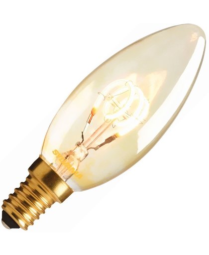 Sylvania Toledo kaarslamp LED spiraalfilament goud 2.3W (vervangt 13W) kleine fitting E14