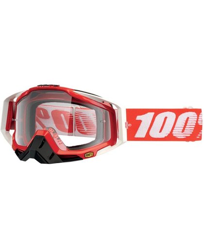 100% Crossbril Racecraft Fire Red/Clear