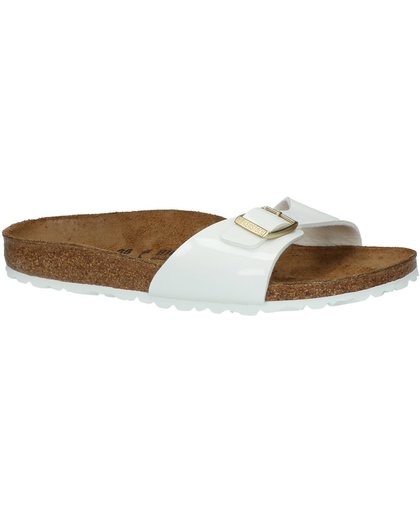 Birkenstock - Madrid - Sportieve slippers - Dames - Maat 41 - Wit - Patent White BFLA