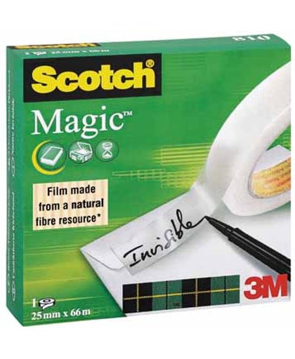 Scotch plakband Magic  Tape formaat 25 mm x 66 m