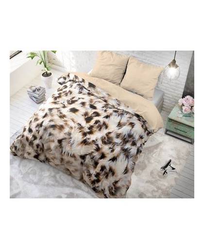 Sleeptime cheetah skin taupe - dekbedovertrek: 2-persoons (200 cm)