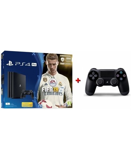 Playstation 4 Pro (Black) 1TB + FIFA 18 Ronaldo Edition