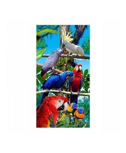 Papegaaien strandlaken - 100x180 cm
