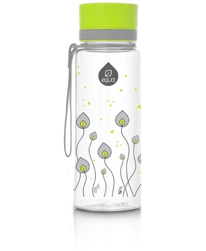 Equa BPA free drinkfles 600 ml - Uitvoering - Green leaves