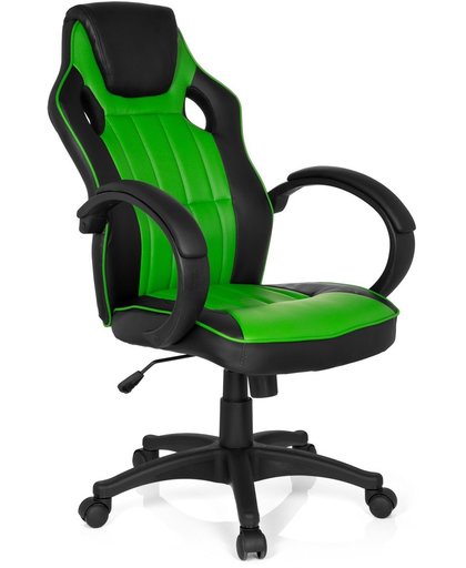 hjh office Gaming Pro 100 - Bureaustoel-Kunstleder - Zwart / groen