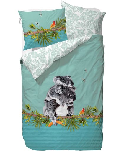 Covers & Co Koala - dekbedovertrek - eenpersoons - 140 x 220 - Aqua