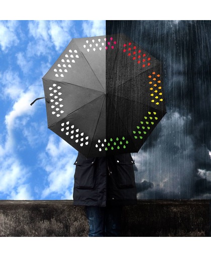 Paraplu die vrolijk kleurt  in de regen - Colour Change Umbrella