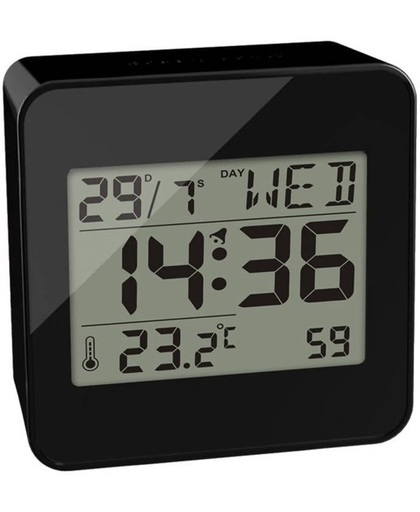Balvi digitale klok met datum temperatuur en alarm Block - Kleur - Zwart