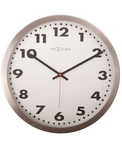 NeXtime Arabic - Klok - Stil uurwerk - Rond - Aluminium - Ø25.7 cm - Wit