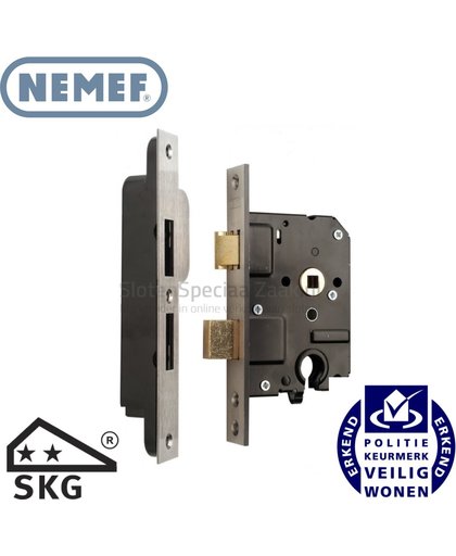 Nemef 4119/17-50 - Veiligheids Deurslot - voor buitendeuren -  SKG** -  doornmaat 50 mm - afstand 55 mm