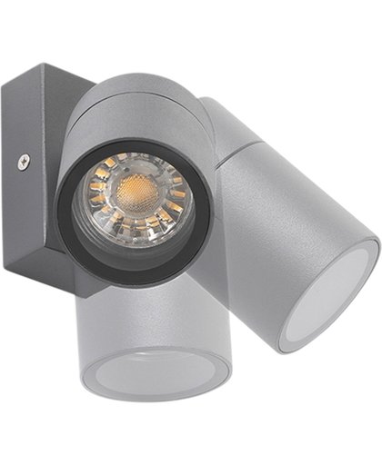 QAZQA Solo - Wandlamp - 1 lichts - D 150 mm - antraciet