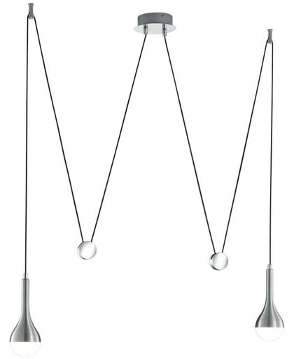 Hanglamp - Modern - Drops - Kleur Armatuur Geborsteld Aluminium - Fitting COB - incl. Lichtbron - LED - Max Wattage 5